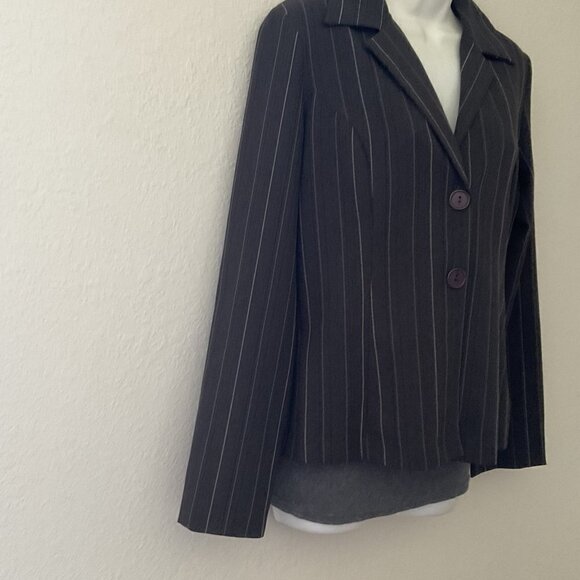 A.BYER VINTAGE PINSTRIP BLAZER SUIT JACKET LIGHTWEIGHT - Picture 4 of 6
